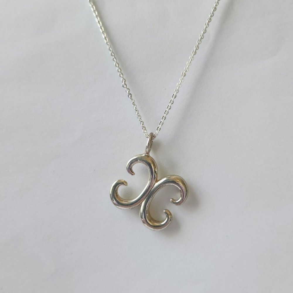 Sterling Silver Gemini charm, pendant necklace.  925 stamped.  Adjustable.